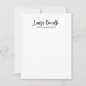 Minimalist Professional Handwrite Plain Name Title ノートカード (正面)