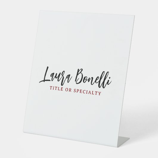 Minimalist Professional Handwrite Plain Name Title 台座サイン (正面)