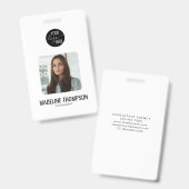 Minimalist Professional Logo Company ID Badge バッジ (Front & Back)