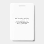 Minimalist Professional Logo Company ID Badge バッジ (Back)