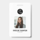 Minimalist Professional Logo Company ID Badge バッジ (Front)