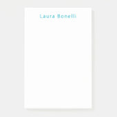 Minimalist Professional Modern Name Azure Blue ポストイット (正面)