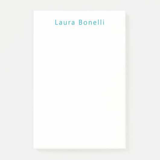 Minimalist Professional Modern Name Azure Blue ポストイット (正面)