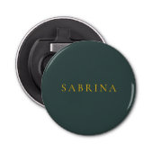 Minimalist Professional Modern Name Dusty Green 栓抜き (正面)