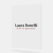 Minimalist Professional Modern Plain Name Title アクリルサイン (傾斜)