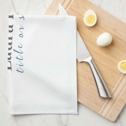 Minimalist Professional Modern Plain Name Title キッチンタオル (四つ折り)