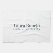 Minimalist Professional Modern Plain Name Title キッチンタオル (横)