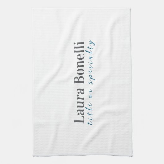 Minimalist Professional Modern Plain Name Title キッチンタオル (縦)