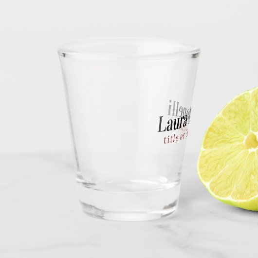 Minimalist Professional Modern Plain Name Title ショットグラス (左)