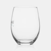 Minimalist Professional Modern Plain Name Title ステムなしワイングラス (左)