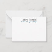 Minimalist Professional Modern Plain Name Title ノートカード (正面)