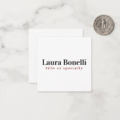 Minimalist Professional Modern Plain Name Title ノートカード (正面/裏面インサイチュ)