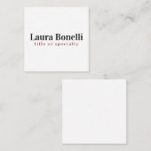 Minimalist Professional Modern Plain Name Title ノートカード (正面/裏面)