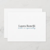 Minimalist Professional Modern Plain Name Title ノートカード (正面/裏面)