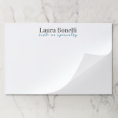 Minimalist Professional Modern Plain Name Title ペーパーパッド (折り畳み)