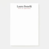 Minimalist Professional Modern Plain Name Title ポストイット (正面)