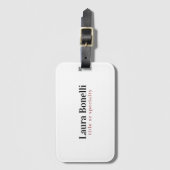 Minimalist Professional Modern Plain Name Title ラゲッジタグ (正面縦)