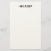 Minimalist Professional Modern Plain Name Title 便箋 (正面)