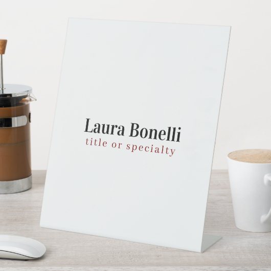 Minimalist Professional Modern Plain Name Title 台座サイン (インサイチュ)