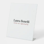 Minimalist Professional Modern Plain Name Title 台座サイン (正面)