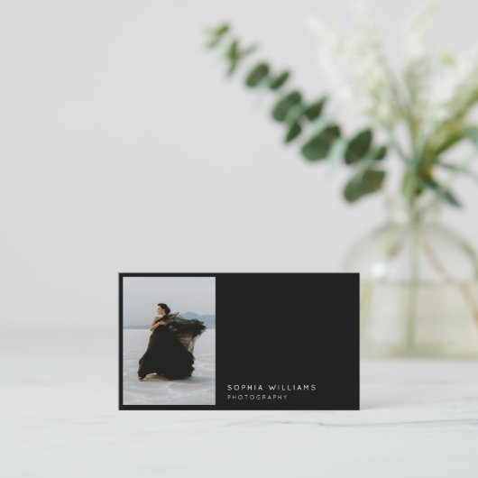 Minimalist Professional Photo Qr Code Business 名刺 (スタンド正面)