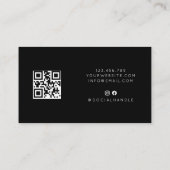Minimalist Professional Photo Qr Code Business 名刺 (裏面)