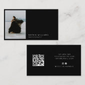Minimalist Professional Photo Qr Code Business 名刺 (正面/裏面)