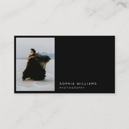 Minimalist Professional Photo Qr Code Business 名刺 (正面)