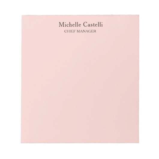 Minimalist Professional Unique Classical Pastel ノートパッド (正面)