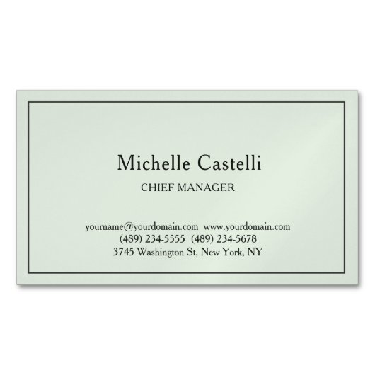 Minimalist Professional Unique Classical Pastel マグネット名刺 (正面)