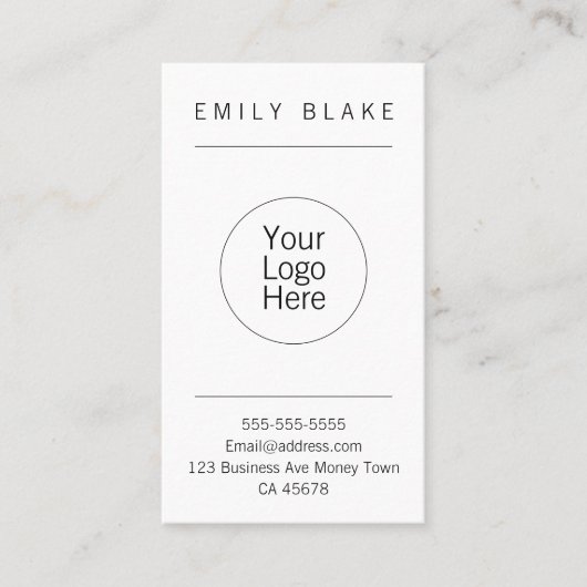 Minimalist Professional Vertical Business Card 名刺 (正面)