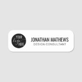Minimalist Professional White Company Logo 名札 (正面)