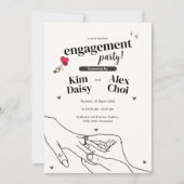 Minimalist Proposal Elegant Invite | 婚約 (正面)
