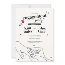 Minimalist Proposal Elegant Invite | 婚約