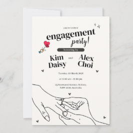Minimalist Proposal Elegant Invite | 婚約