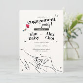 Minimalist Proposal Elegant Invite | 婚約 (スタンド正面)