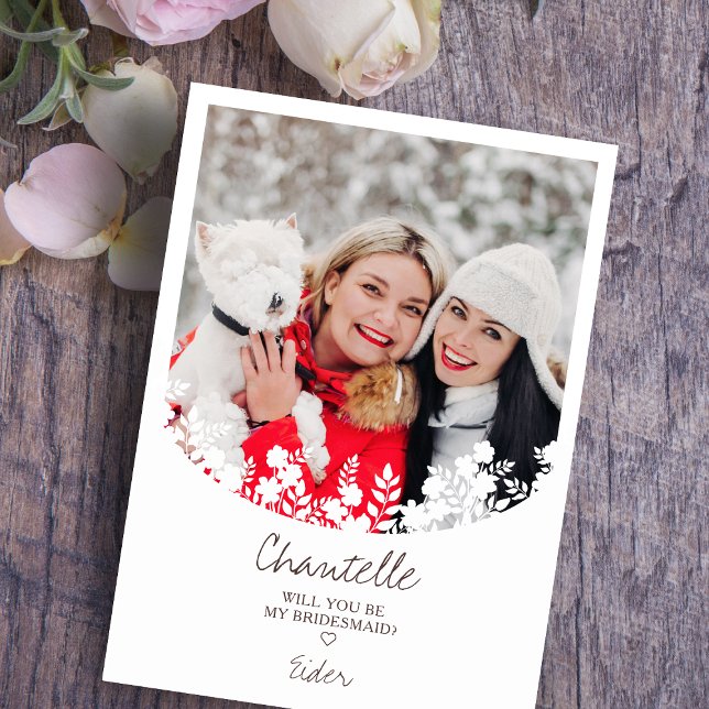 Minimalist Proposal Wildflowers Frame Bridesmaid (クリエイターアップロード済み)