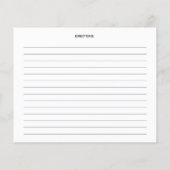 Minimalist Pumpkin, Simple Culinary Recipe Card (裏面)