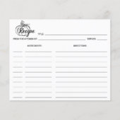 Minimalist Pumpkin, Simple Culinary Recipe Card (正面)