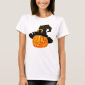 Minimalist Pumpkin Witch Hat Tシャツ (正面)