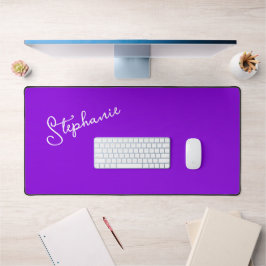 Minimalist Purple モダン Nameスクパーソナライズされたリプト デスクマット