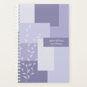 Minimalist Purple Abstract Soft Botanical Planner プランナー手帳 (正面)