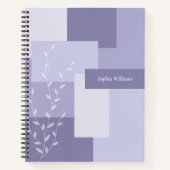 Minimalist Purple Botanical Journal Notebook ノートブック (正面)