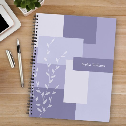 Minimalist Purple Botanical Journal Notebook ノートブック