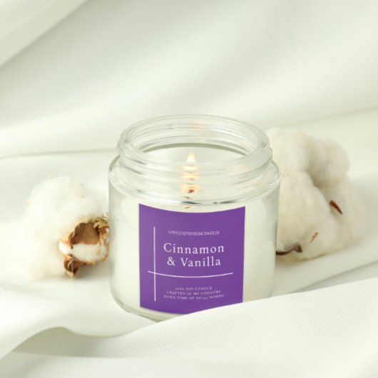 Minimalist Purple Candle Product Label スクエアシール