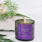 Minimalist Purple Candle Product Label スクエアシール