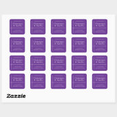 Minimalist Purple Candle Product Label スクエアシール (シート)