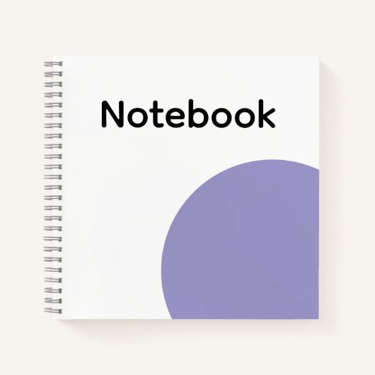 Minimalist Purple Circle Notebook ノートブック (正面)