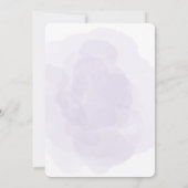 Minimalist purple watercolor wedding 招待状 (裏面)