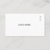 Minimalist QR Code Black & White Business Card 名刺 (裏面)
